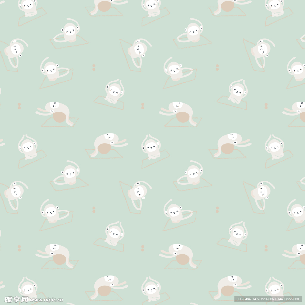 卡通图案 可爱卡通 无缝拼接