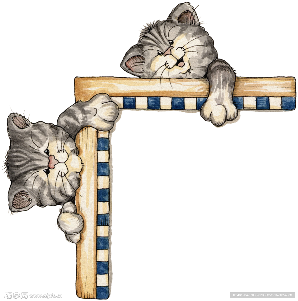 手绘猫咪 手绘猫 萌猫 插画猫