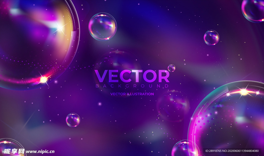 彩色气泡背景