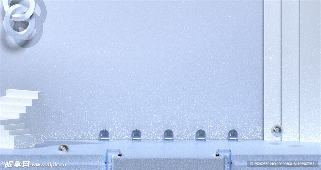 电商网站背景图含建模渲染文件