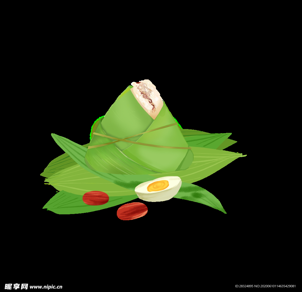 端午节美味粽子设计元素
