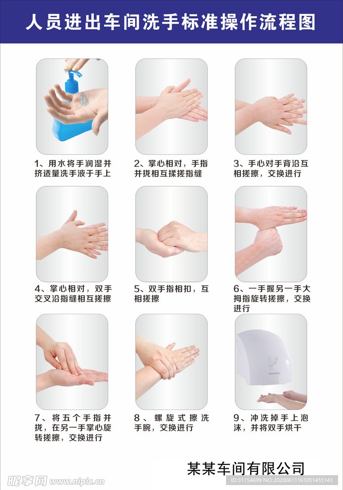 9步洗手法7洗手法