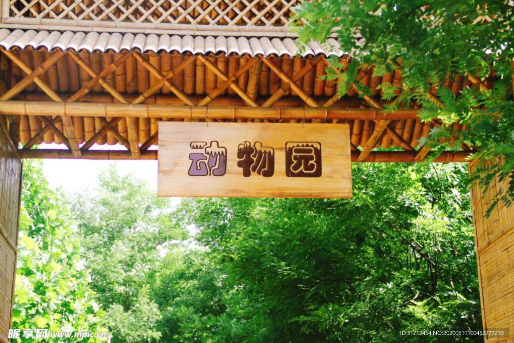 动物园标题门框