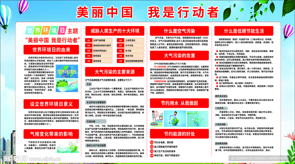 美丽中国  我是行动者展板