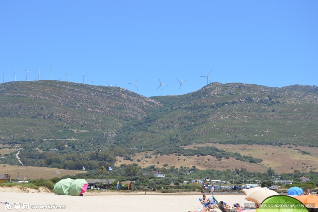 山脉 沙滩 帐篷