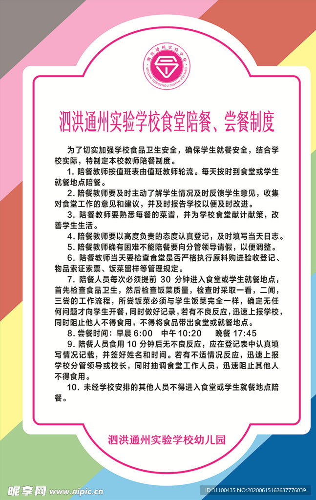 幼儿园食堂展板