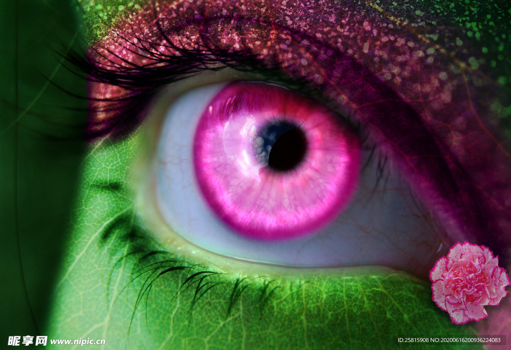 眼妆眼睛彩色眼妆图片