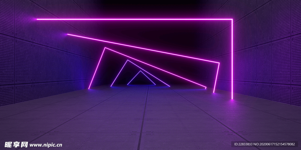 霓虹灯空间 光线 炫彩 抽象