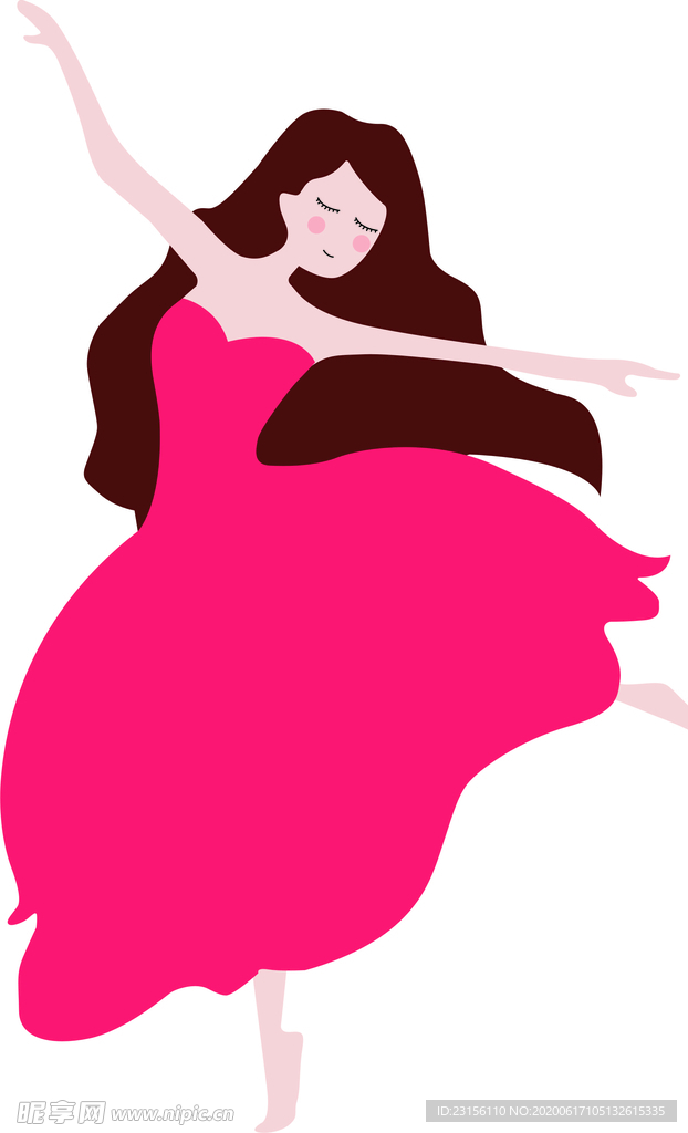 跳舞的卡通小人