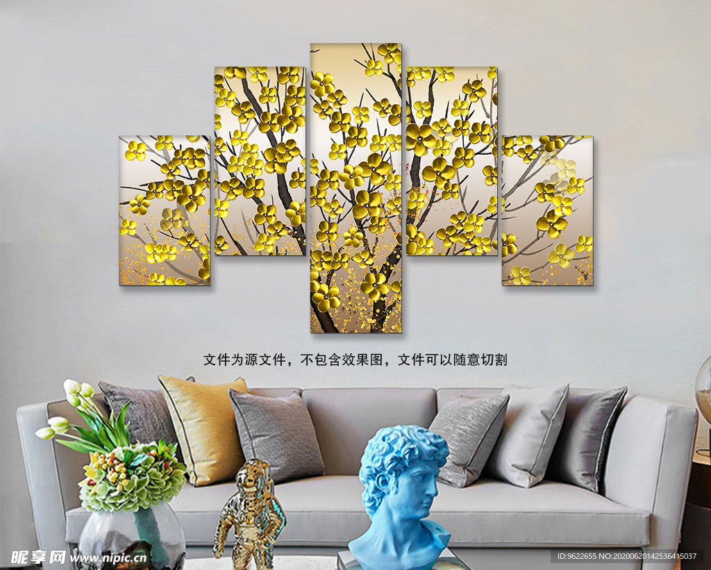 发财树油画装饰画