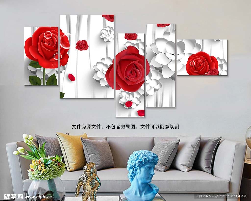 唯美玫瑰花装饰画