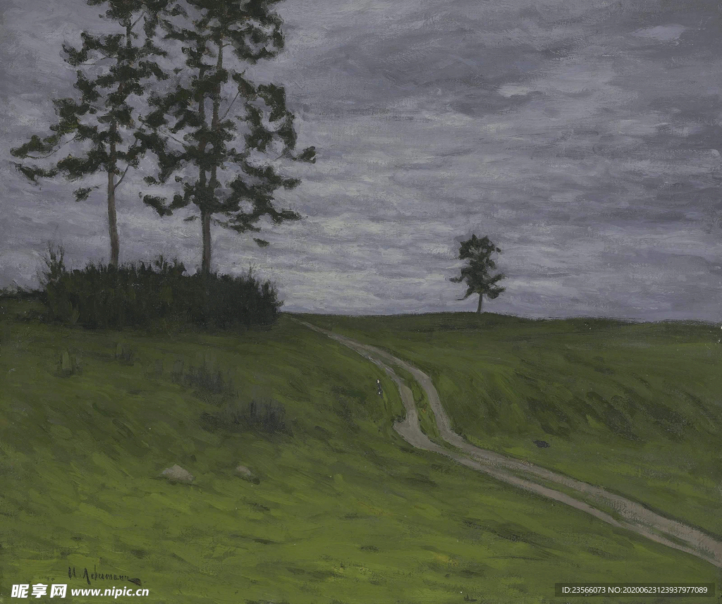 列维坦风景油画