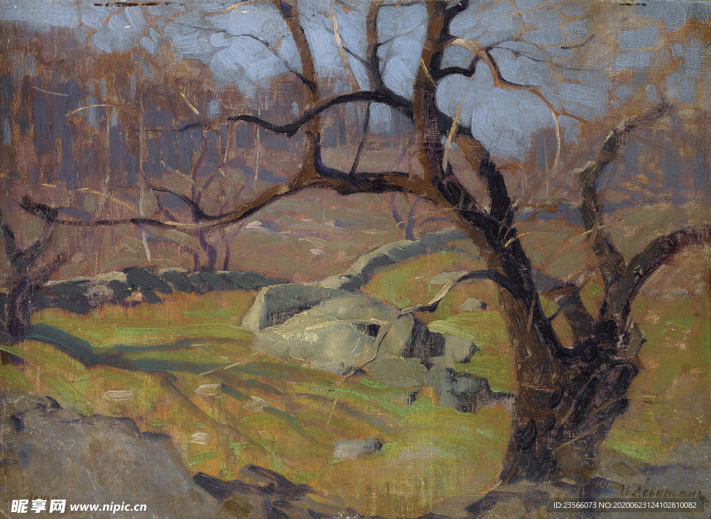 列维坦风景油画