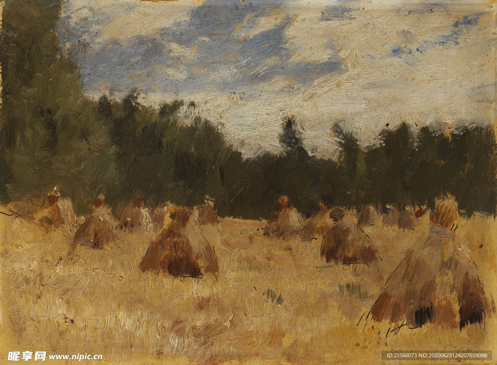 列维坦风景油画