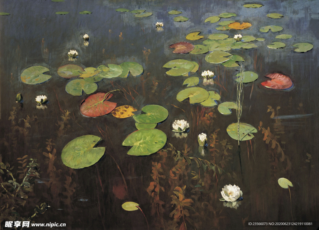 列维坦风景油画