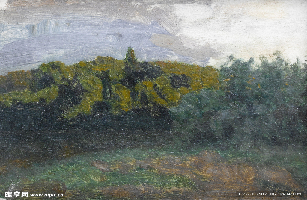 列维坦风景油画