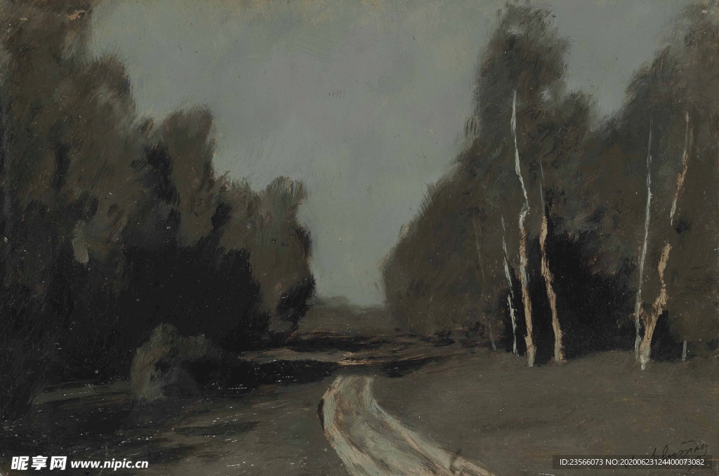 列维坦风景油画