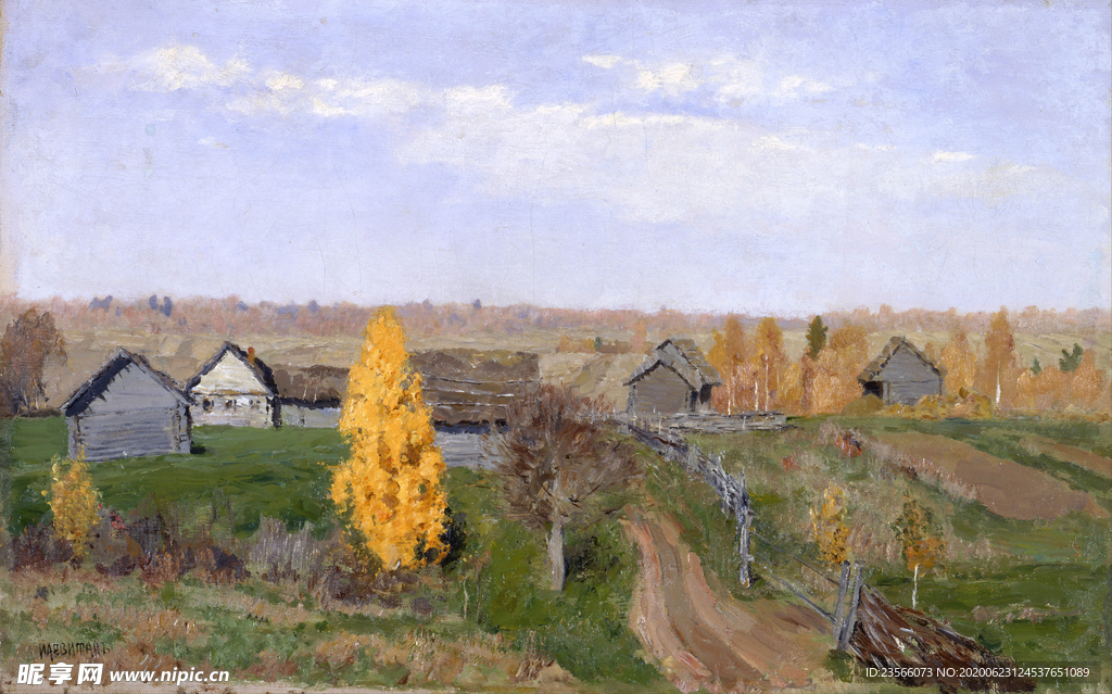 列维坦风景油画