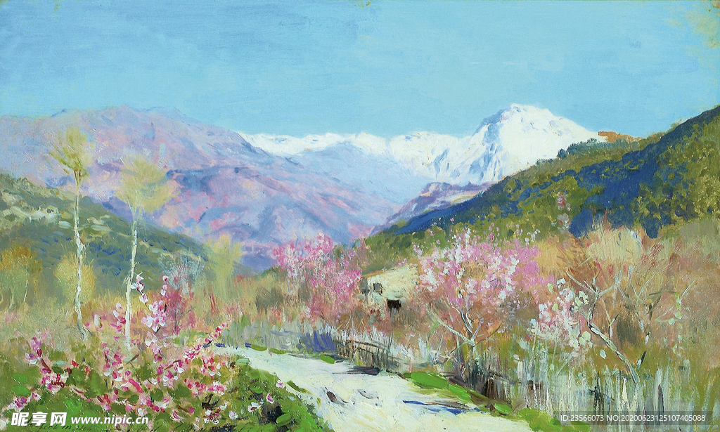 列维坦风景油画