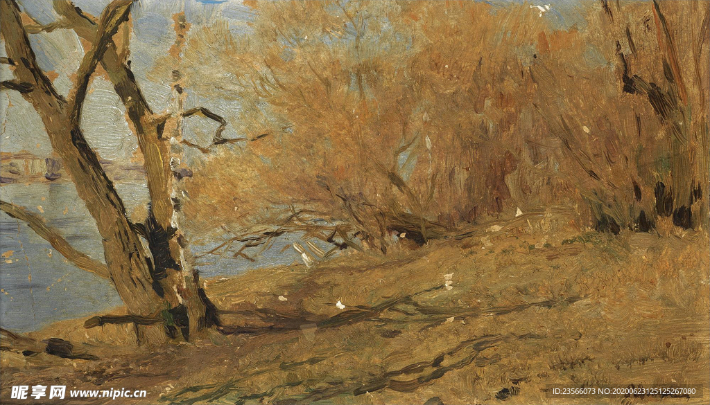 列维坦风景油画