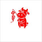 福年  牛年大吉 牛矢量图