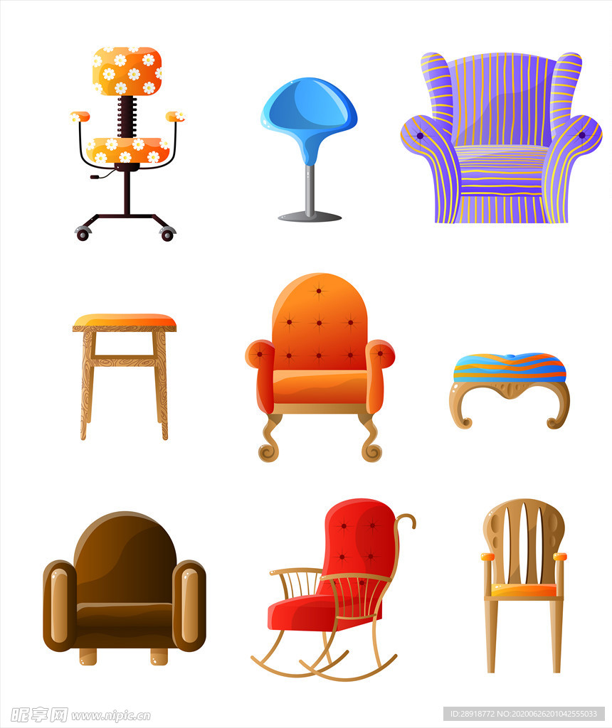 插画椅子