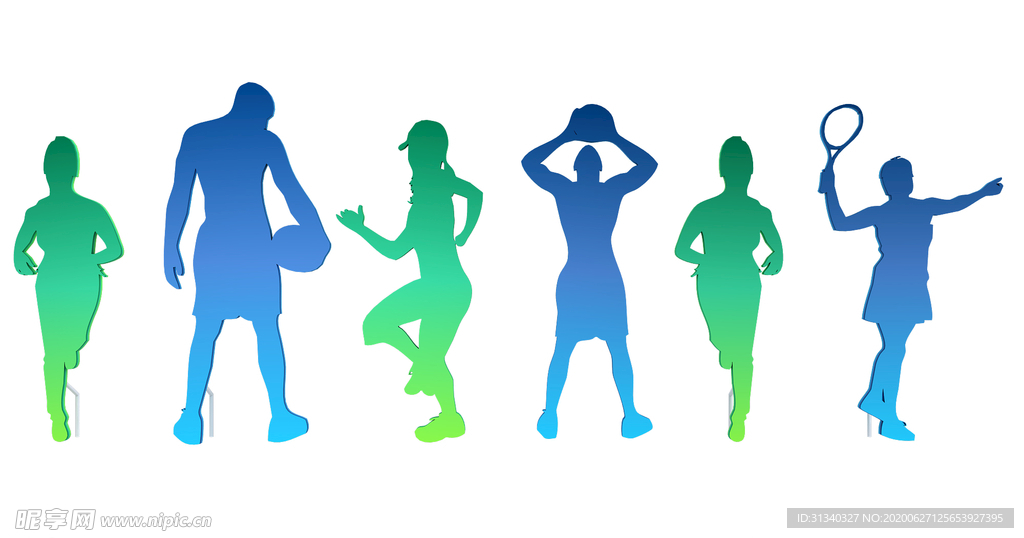 运动人剪影模型