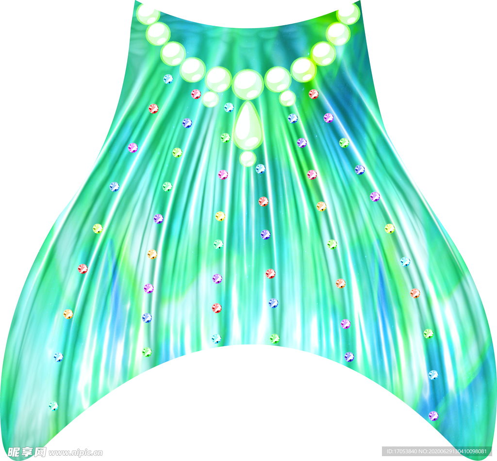 大牌 美人鱼 鱼尾   扎染