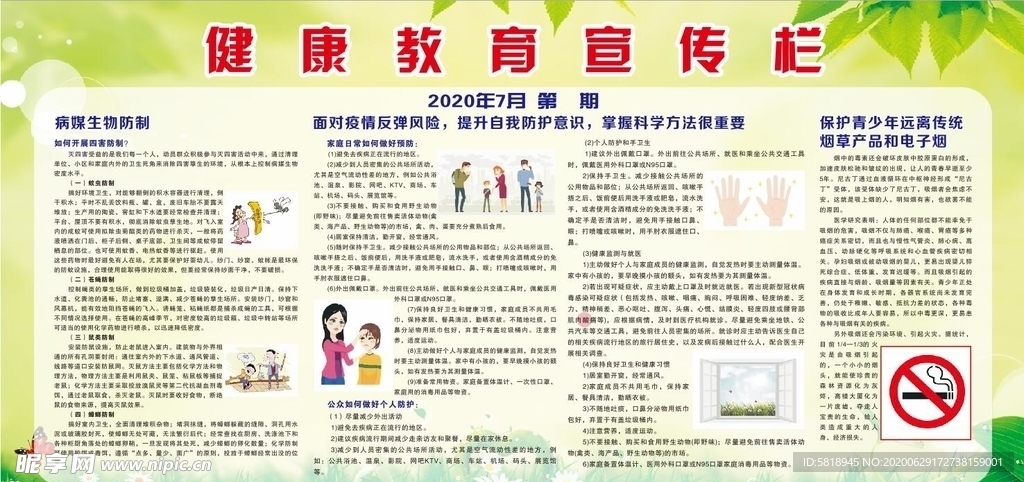 2020年7月健康教育宣传栏
