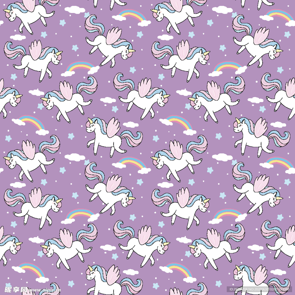 卡通 彩虹 小马 可爱