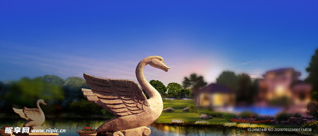 地产 湖景 豪宅 生活 别墅