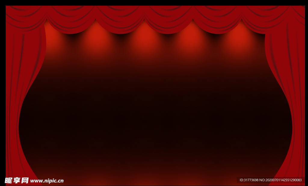 舞台幕布 飘带 灯光