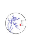梅花线稿图 中式画框梅花