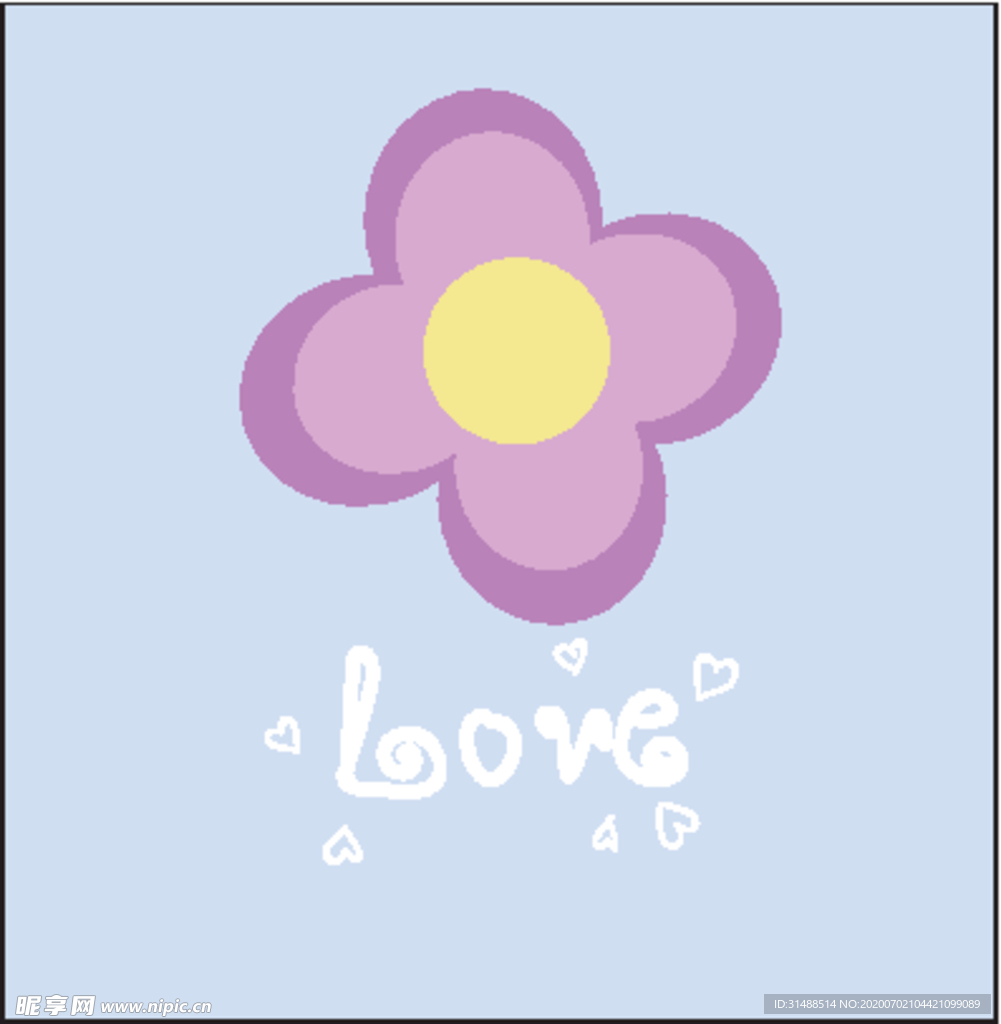 小清新手绘花朵