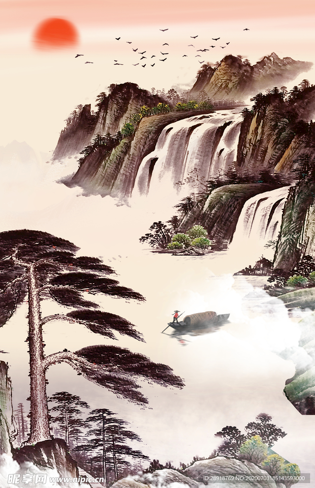 国画山水装饰画