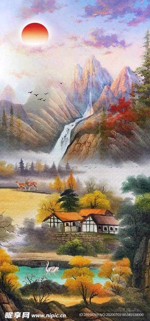 国画山水装饰画