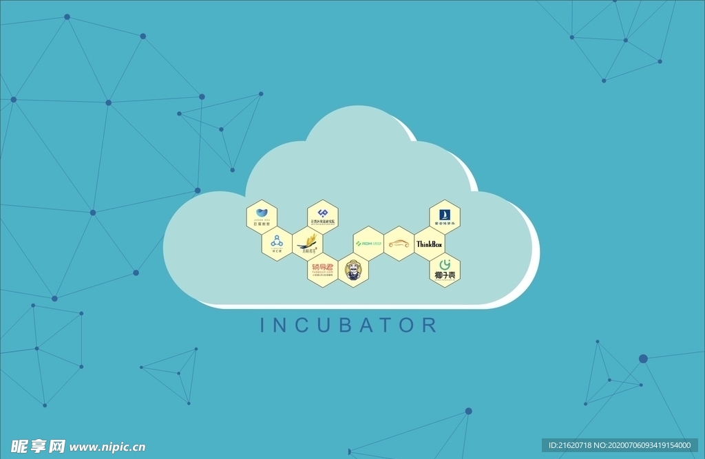 孵化器海报背景展板