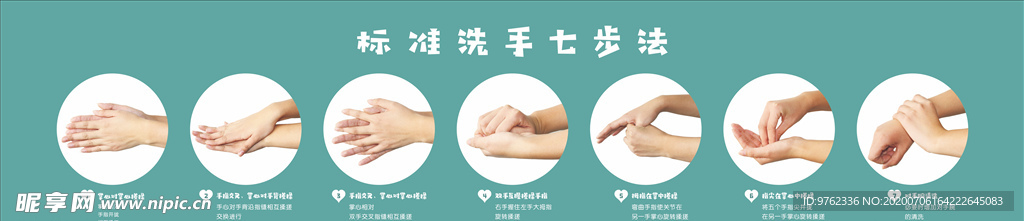 标准洗手七步法