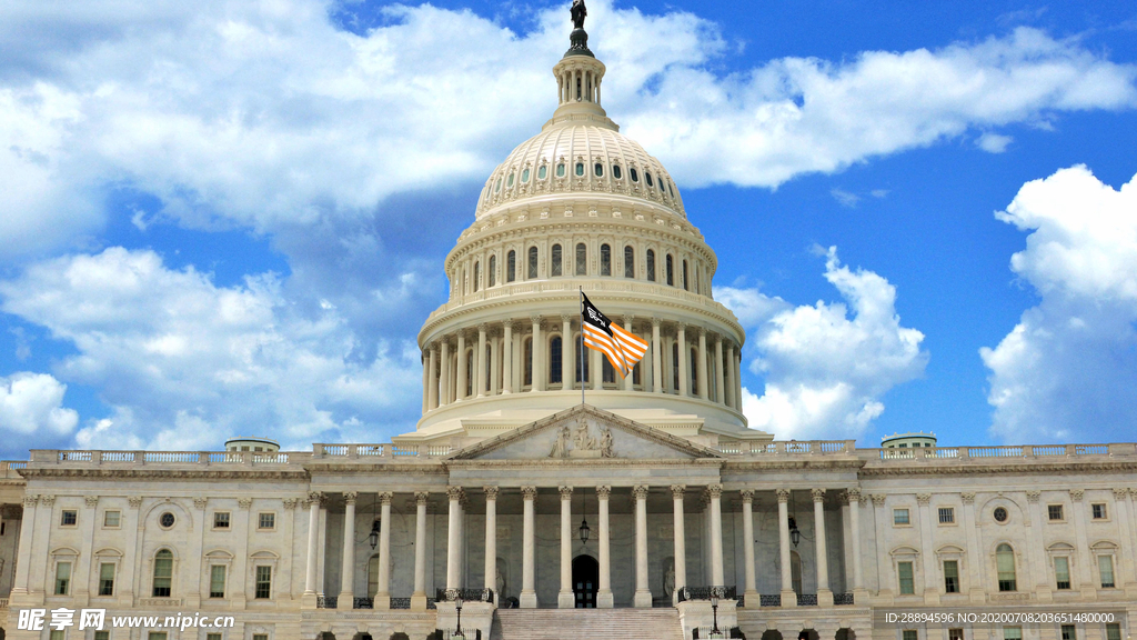 白宫前的黑黄旗