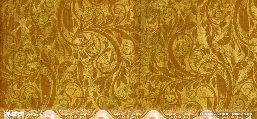 欧式金色婚礼背景