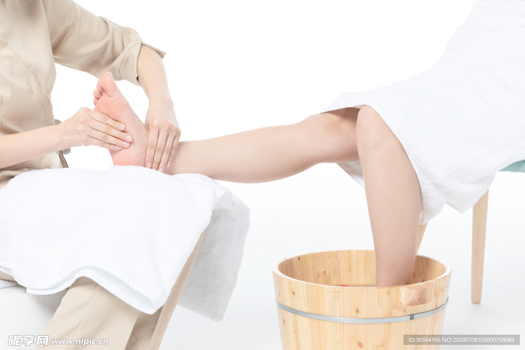 洗脚按摩保健养生背景素材