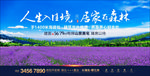 紫色花海房地产海报