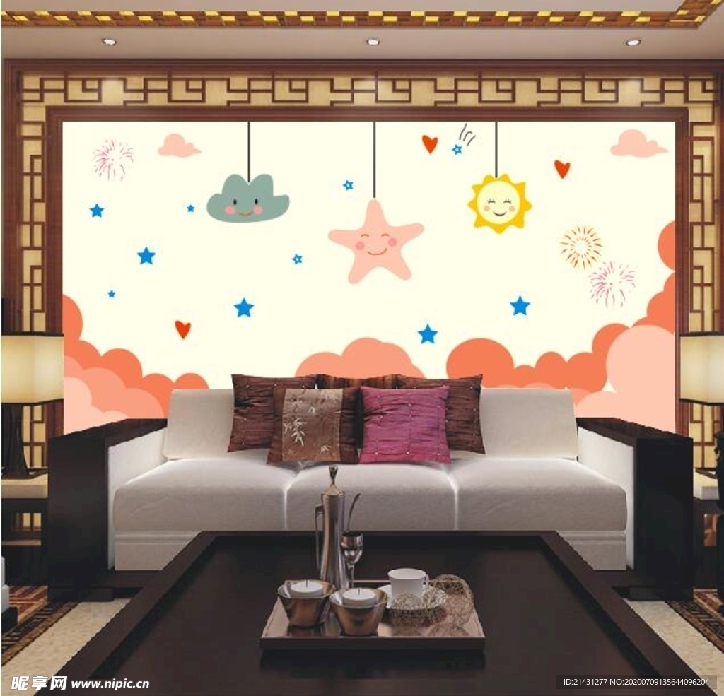 硅藻泥云彩太阳