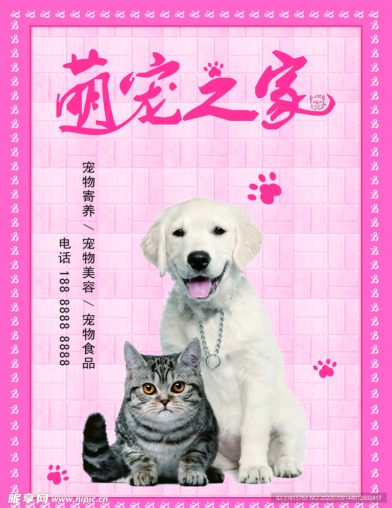 宠物店 萌宠之家海报