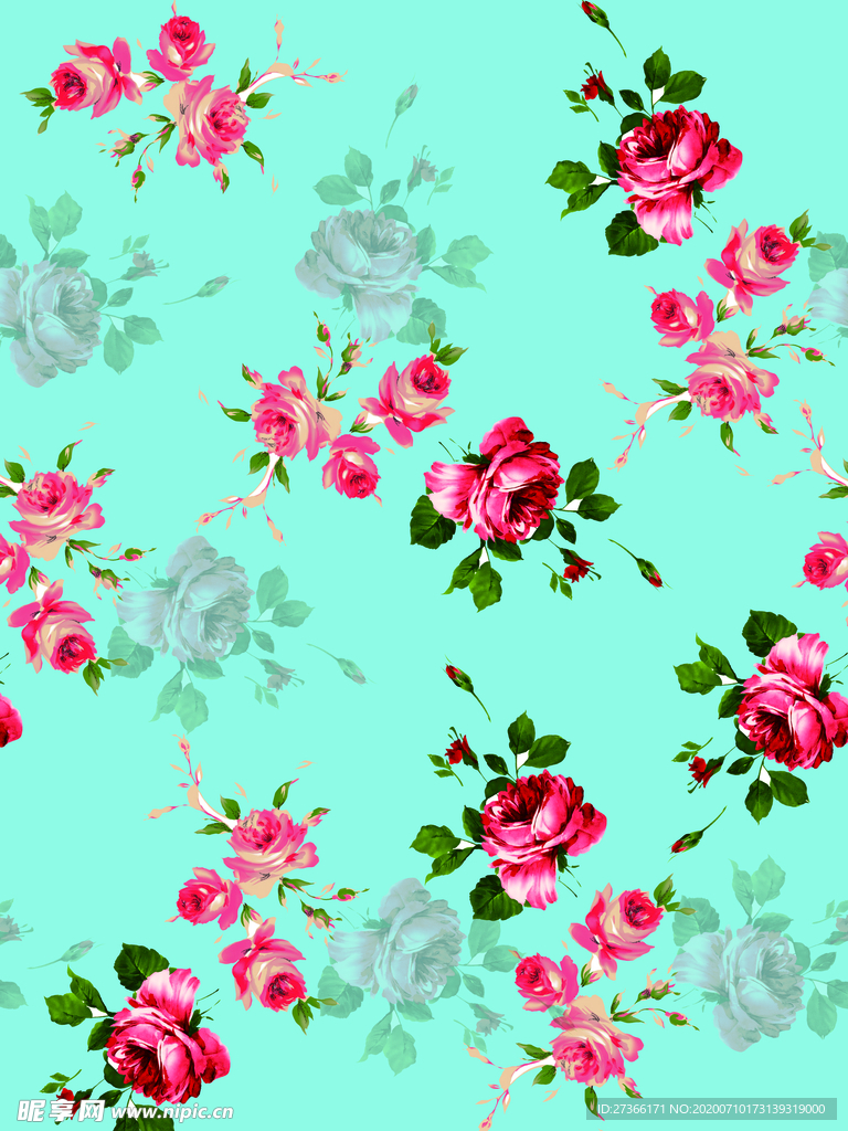 数码印花服装花型女装