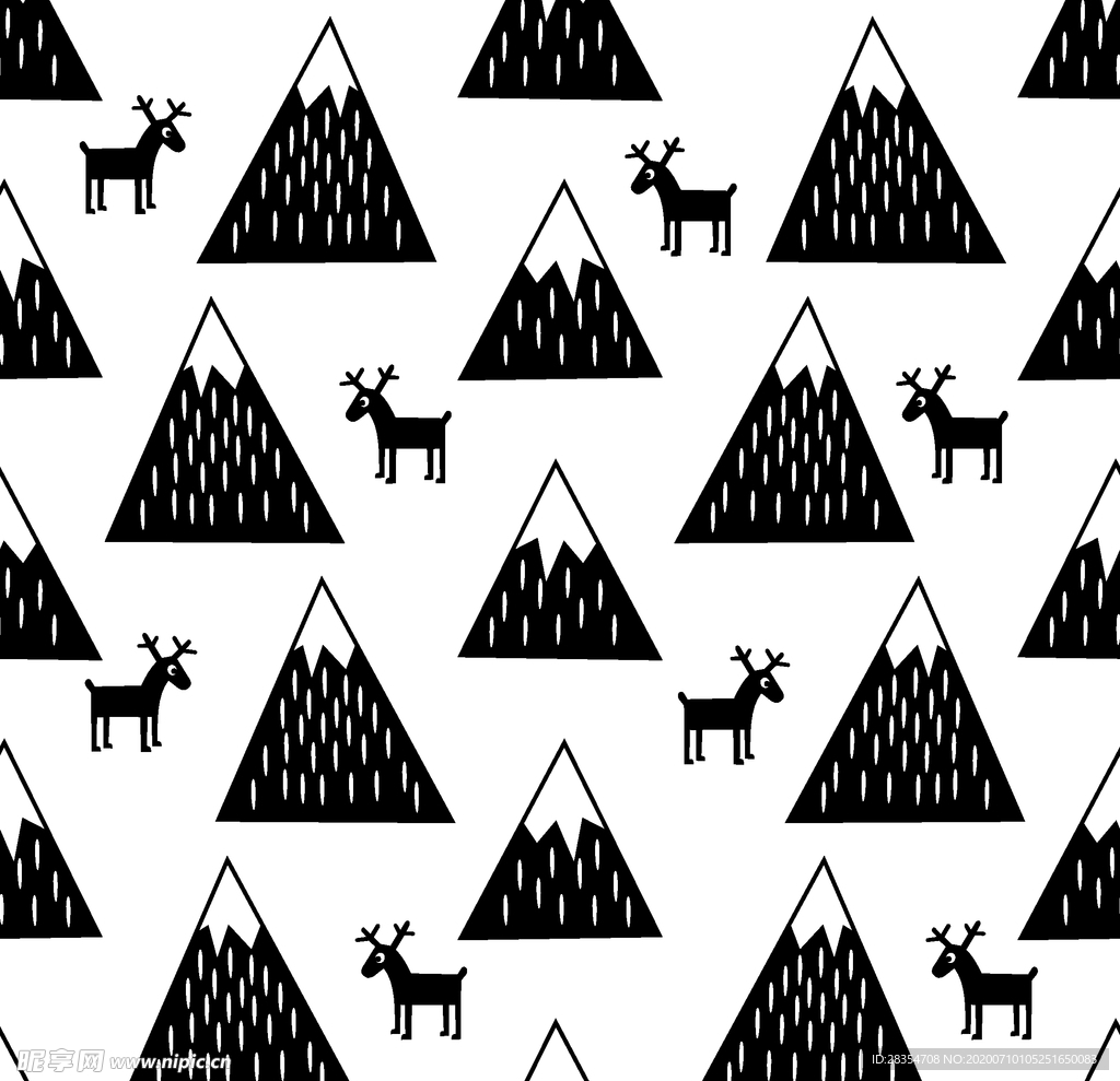 鹿 卡通 简约 夏日