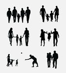 一家人   人物剪影  爸爸