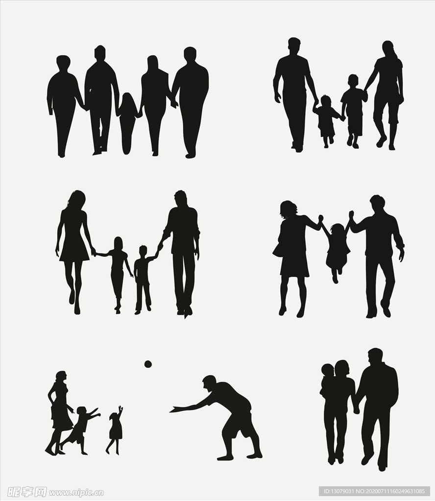 一家人   人物剪影  爸爸