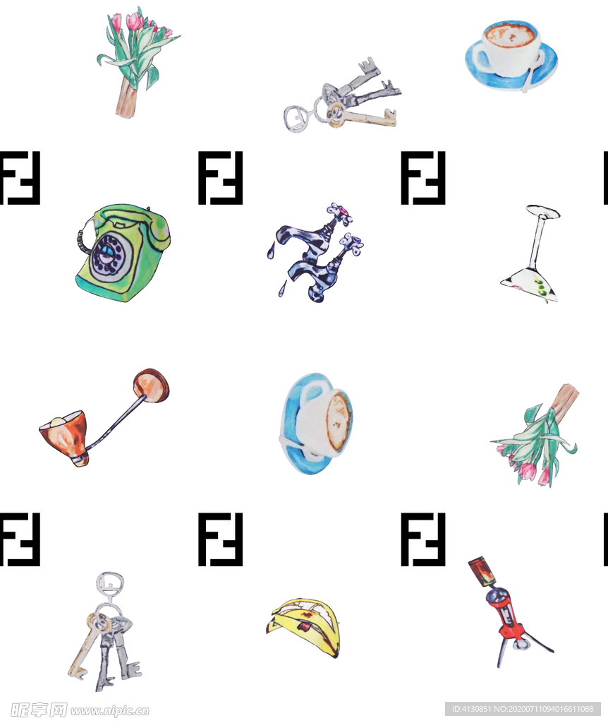 花朵面料 趣味图图 热带植物