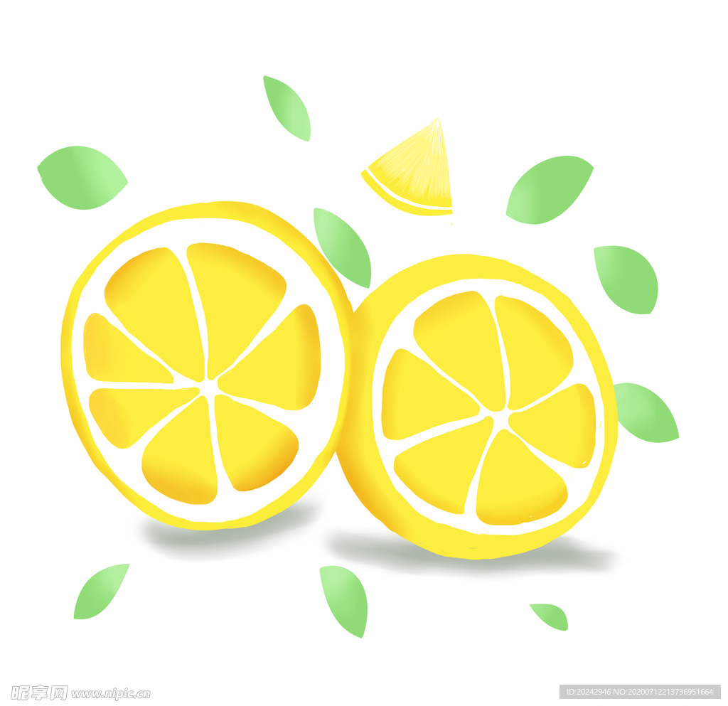 柠檬素材手帐插画